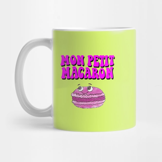 Cute Macaron Drawing With Groovy Text by Braznyc